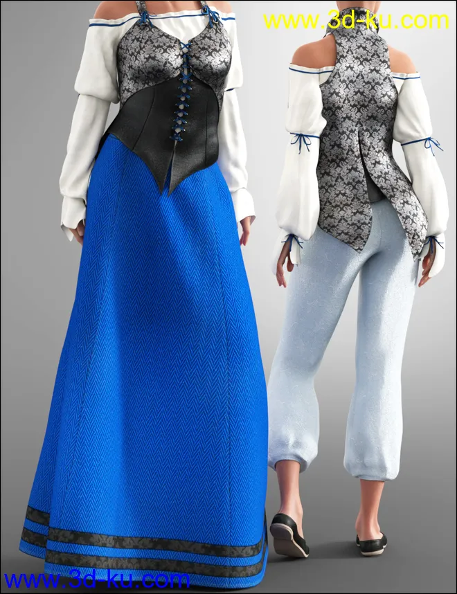 dForce Into the Sea Outfit Texture Set模型的图片2