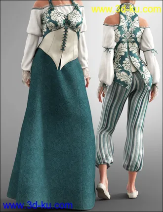 3D打印模型dForce Into the Sea Outfit Texture Set的图片