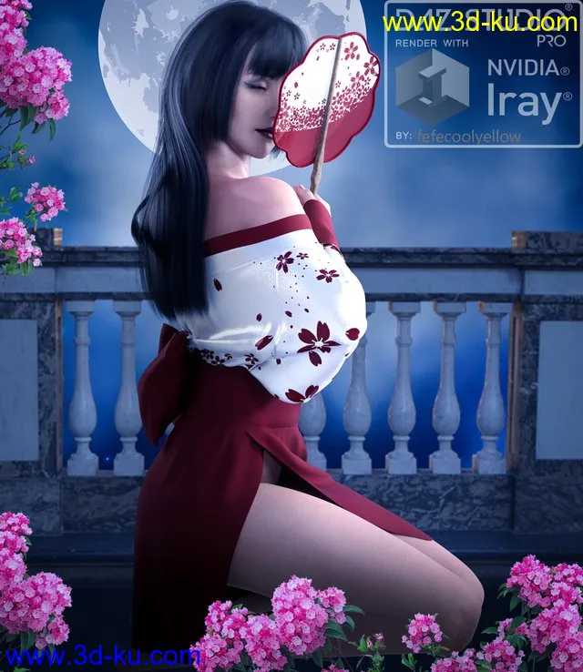 dforce kimono lingerie for G8F模型的图片1