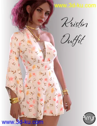 3D打印模型dForce Kristin Dress for Genesis 8 Females的图片