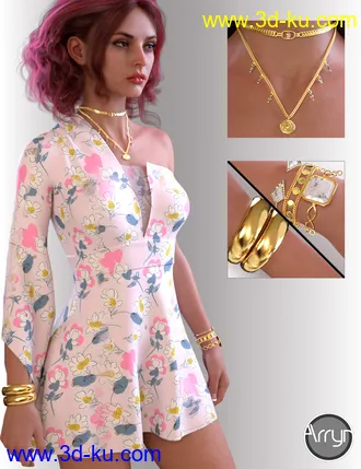 3D打印模型dForce Kristin Dress for Genesis 8 Females的图片