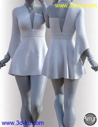 3D打印模型dForce Kristin Dress for Genesis 8 Females的图片