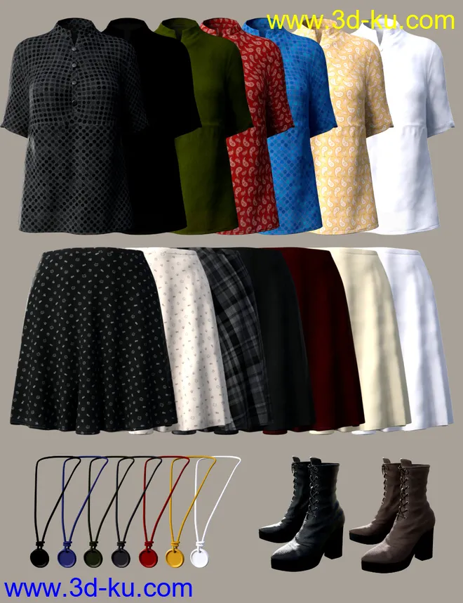 dForce Late Spring Outfit for Genesis 8 Female模型的图片5
