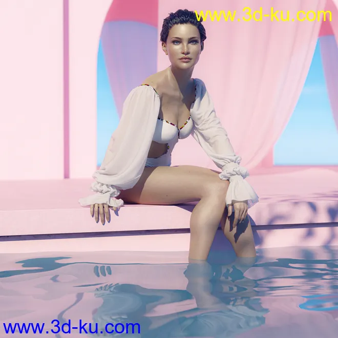 dForce LavieByCk Summer Essentials Swimsuits for Genesis 8模型的图片1