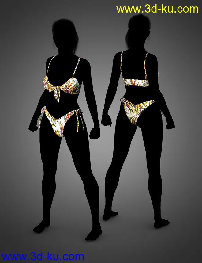 dForce LavieByCk Summer Essentials Swimsuits for Genesis 8模型的图片6