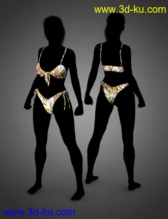 3D打印模型dForce LavieByCk Summer Essentials Swimsuits for Genesis 8的图片