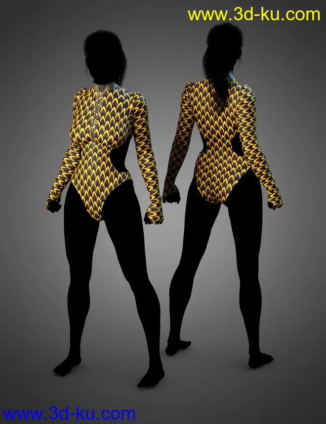 dForce LavieByCk Summer Essentials Swimsuits for Genesis 8模型的图片8