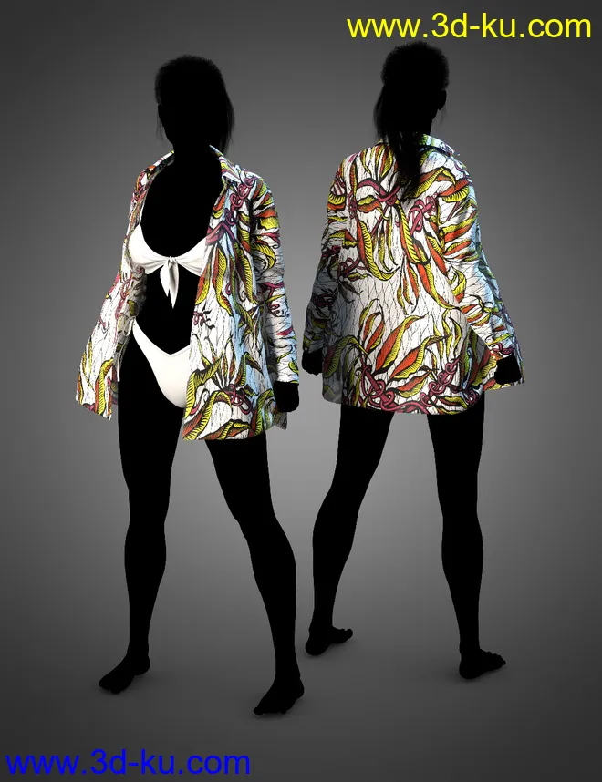 dForce LavieByCk Summer Essentials Swimsuits for Genesis 8模型的图片9