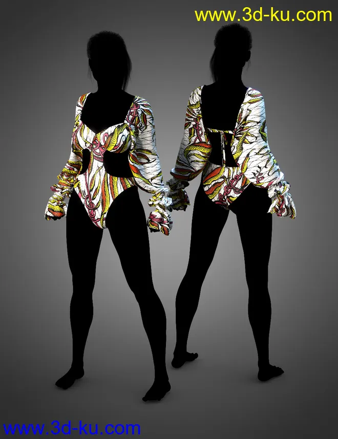 dForce LavieByCk Summer Essentials Swimsuits for Genesis 8模型的图片11