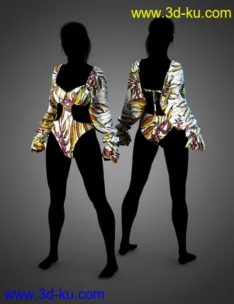 3D打印模型dForce LavieByCk Summer Essentials Swimsuits for Genesis 8的图片