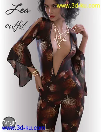 3D打印模型dForce Lea Homewear Outfit for Genesis 8.1 Females的图片