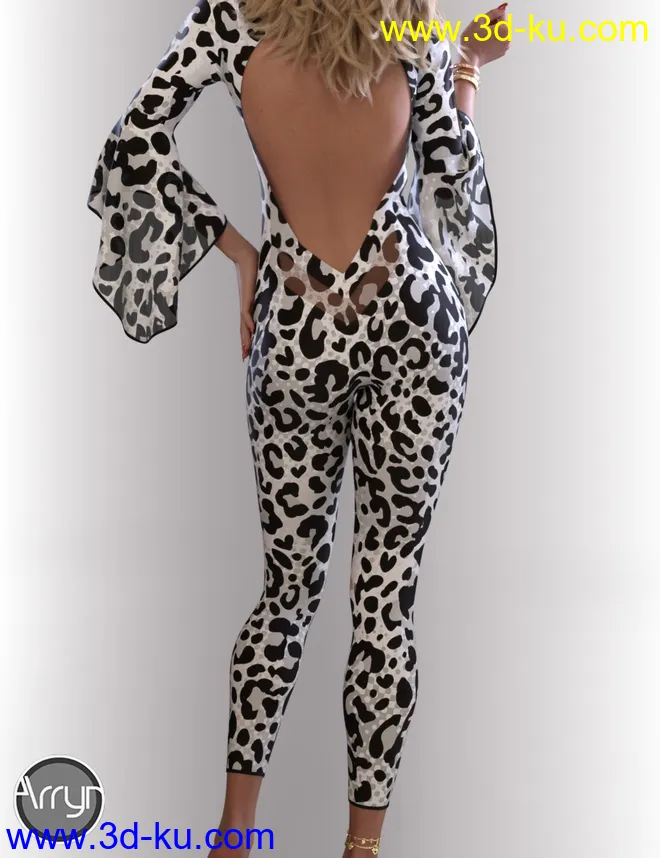 dForce Lea Homewear Outfit for Genesis 8.1 Females模型的图片3