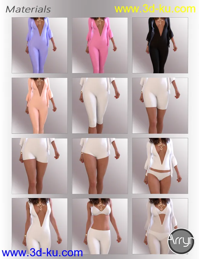 dForce Lea Homewear Outfit for Genesis 8.1 Females模型的图片6