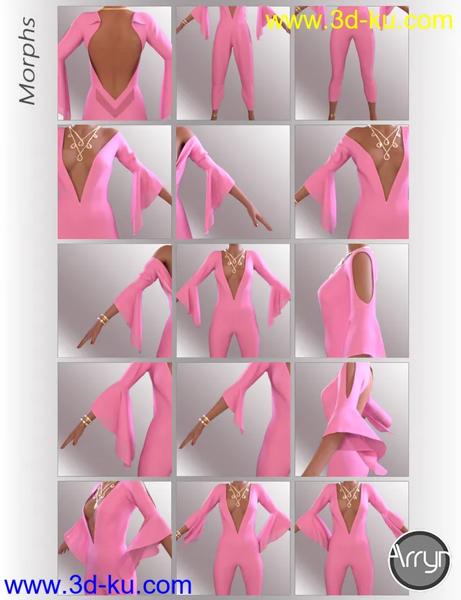 dForce Lea Homewear Outfit for Genesis 8.1 Females模型的图片7