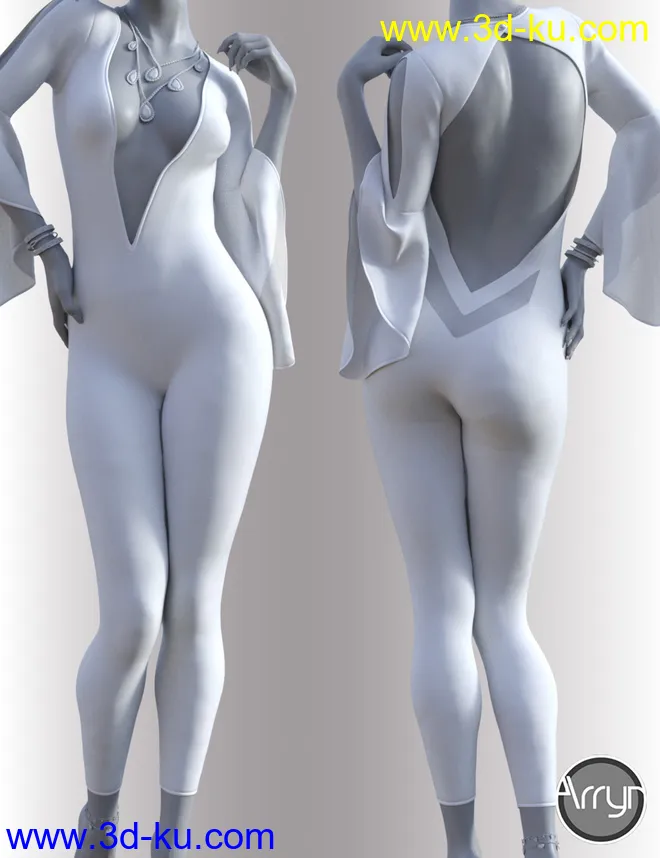 dForce Lea Homewear Outfit for Genesis 8.1 Females模型的图片8