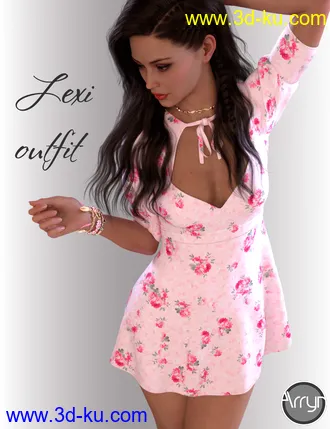 3D打印模型dForce Lexi Holiday Outfit for Genesis 8 Female(s)的图片