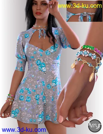 3D打印模型dForce Lexi Holiday Outfit for Genesis 8 Female(s)的图片