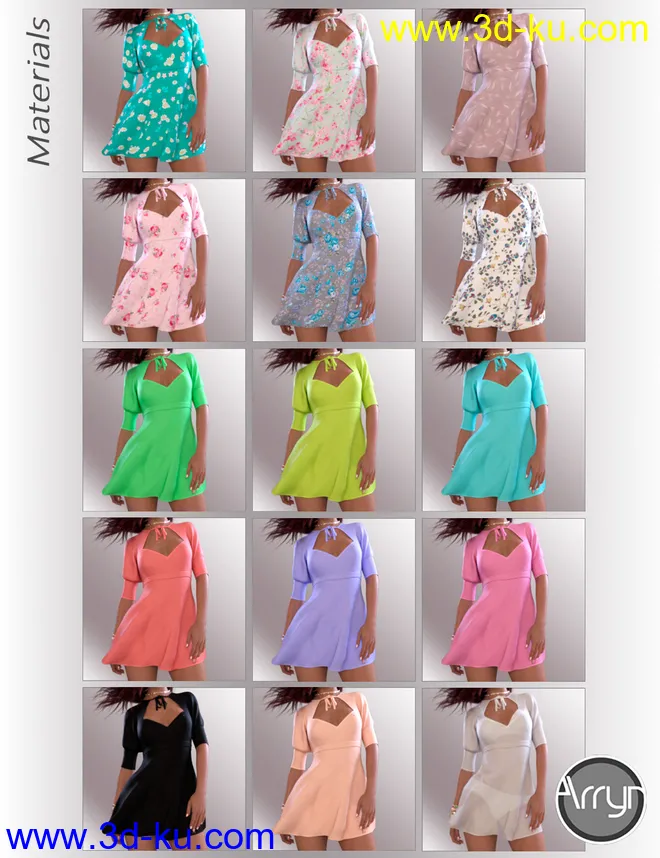 dForce Lexi Holiday Outfit for Genesis 8 Female(s)模型的图片6