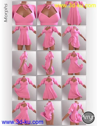 3D打印模型dForce Lexi Holiday Outfit for Genesis 8 Female(s)的图片