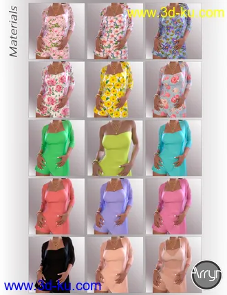 3D打印模型dForce Libby Holiday Outfit for Genesis 8 Females的图片