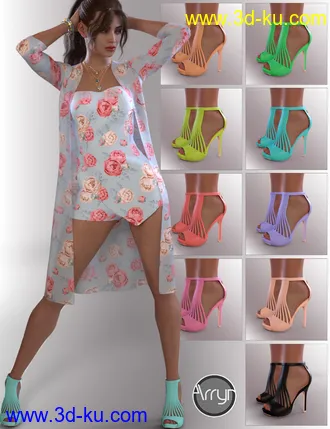 3D打印模型dForce Libby Holiday Outfit for Genesis 8 Females的图片