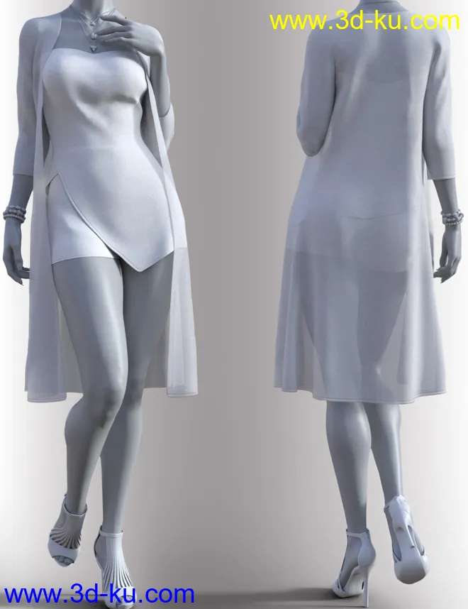 dForce Libby Holiday Outfit for Genesis 8 Females模型的图片7