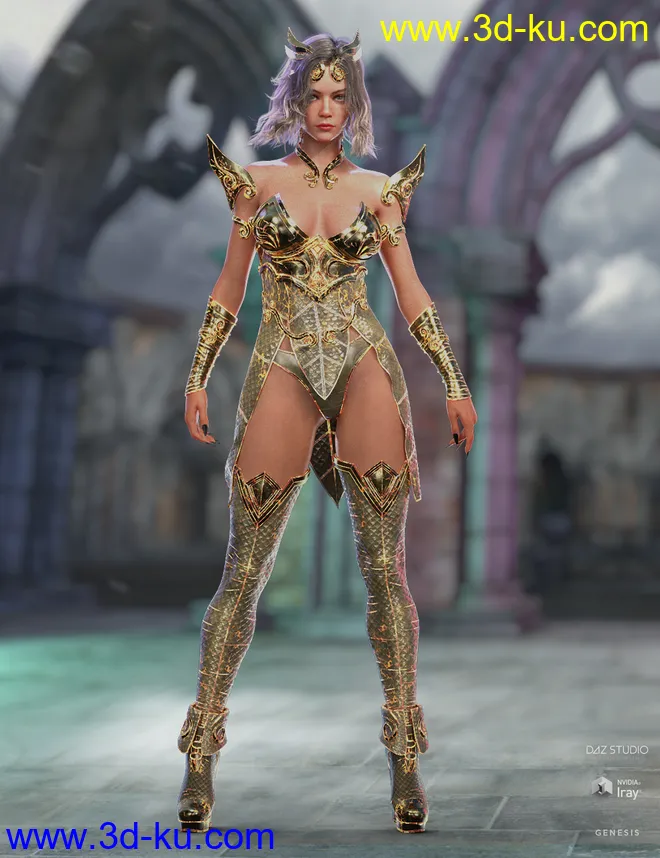 dForce Lightning Archer Iray Texture Set模型的图片2