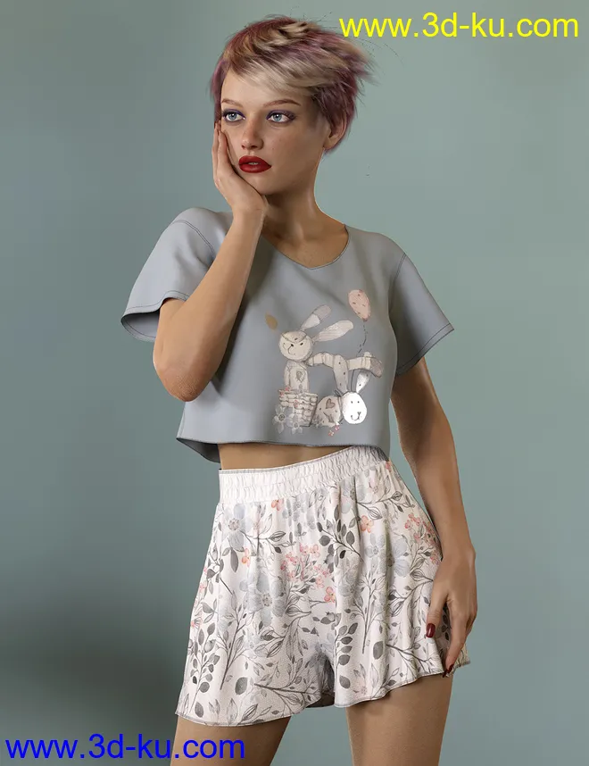 dForce Lily Outfit for Genesis 8 Female模型的图片1