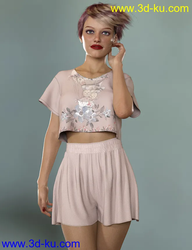 dForce Lily Outfit for Genesis 8 Female模型的图片2