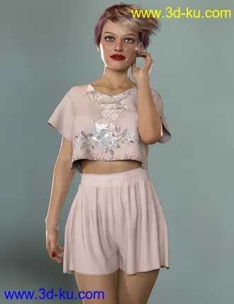 3D打印模型dForce Lily Outfit for Genesis 8 Female的图片