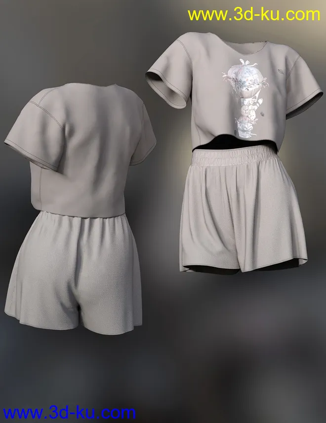 dForce Lily Outfit for Genesis 8 Female模型的图片6