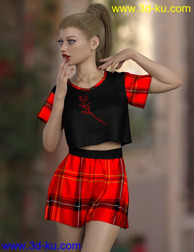 dForce Lily Outfit Texture Expansion模型的图片2