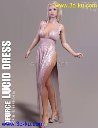 3D打印模型dForce Lucid Dress for Genesis 8 Females的图片