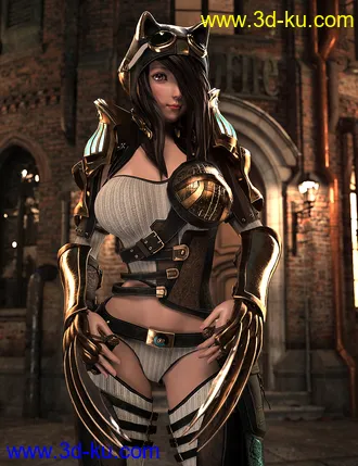 3D打印模型dForce Lynx Steampunk Armor for Genesis 8.1 Females的图片