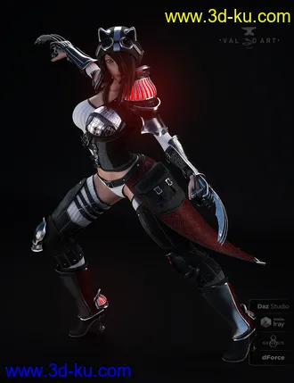 3D打印模型dForce Lynx Steampunk Armor for Genesis 8.1 Females的图片