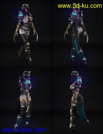 3D打印模型dForce Lynx Steampunk Armor for Genesis 8.1 Females的图片