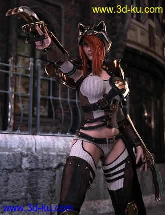 3D打印模型dForce Lynx Steampunk Armor for Genesis 8.1 Females的图片