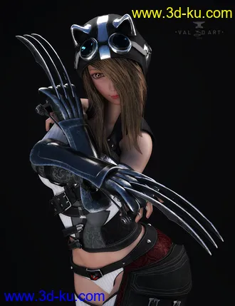 3D打印模型dForce Lynx Steampunk Armor for Genesis 8.1 Females的图片