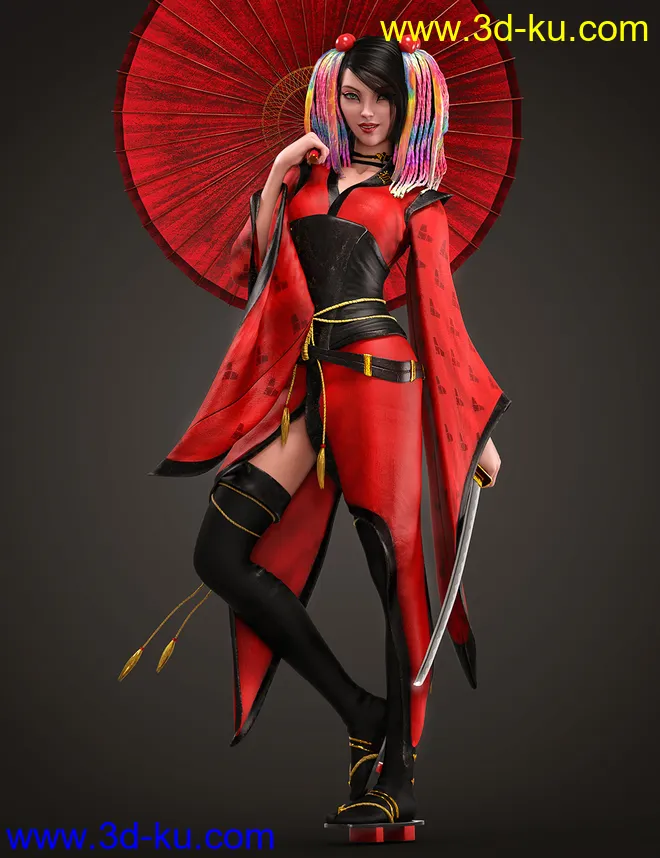 dForce Maho Outfit for Genesis 8.1 Female模型的图片2