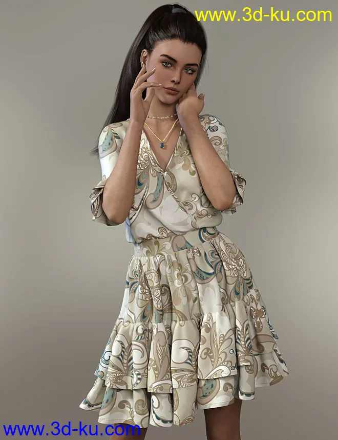 dForce Maia Outfit for Genesis 8 and 8.1 Females模型的图片1