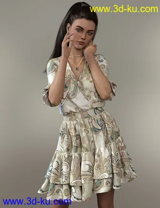 3D打印模型dForce Maia Outfit for Genesis 8 and 8.1 Females的图片
