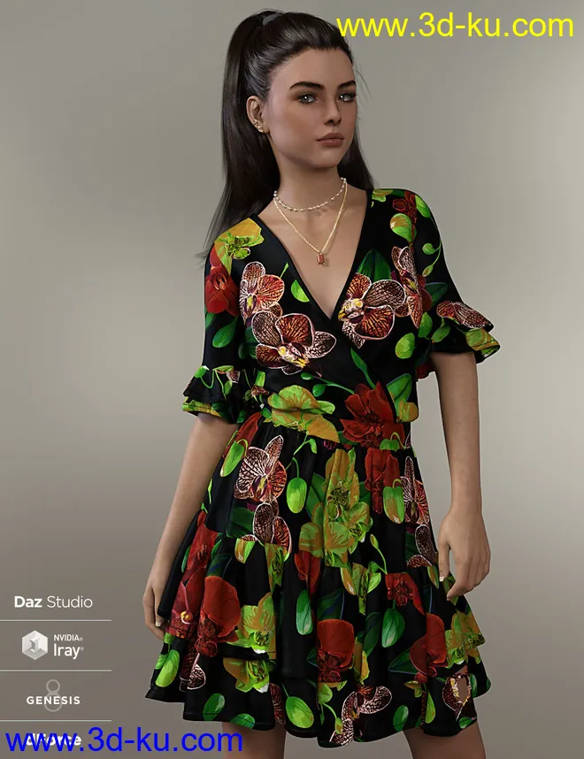 dForce Maia Outfit for Genesis 8 and 8.1 Females模型的图片2