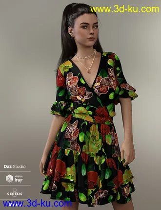 3D打印模型dForce Maia Outfit for Genesis 8 and 8.1 Females的图片