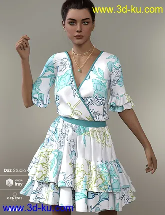 3D打印模型dForce Maia Outfit for Genesis 8 and 8.1 Females的图片