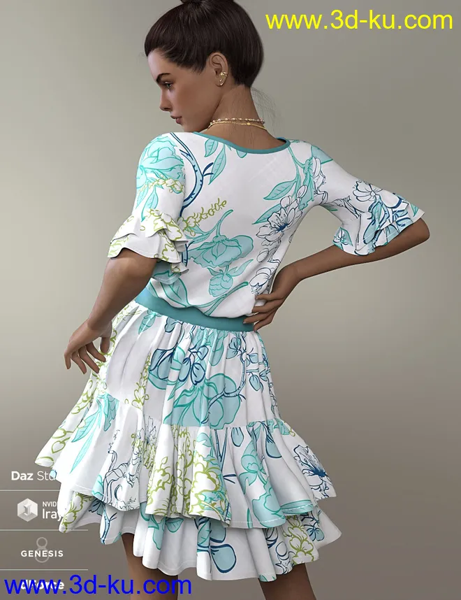 dForce Maia Outfit for Genesis 8 and 8.1 Females模型的图片4