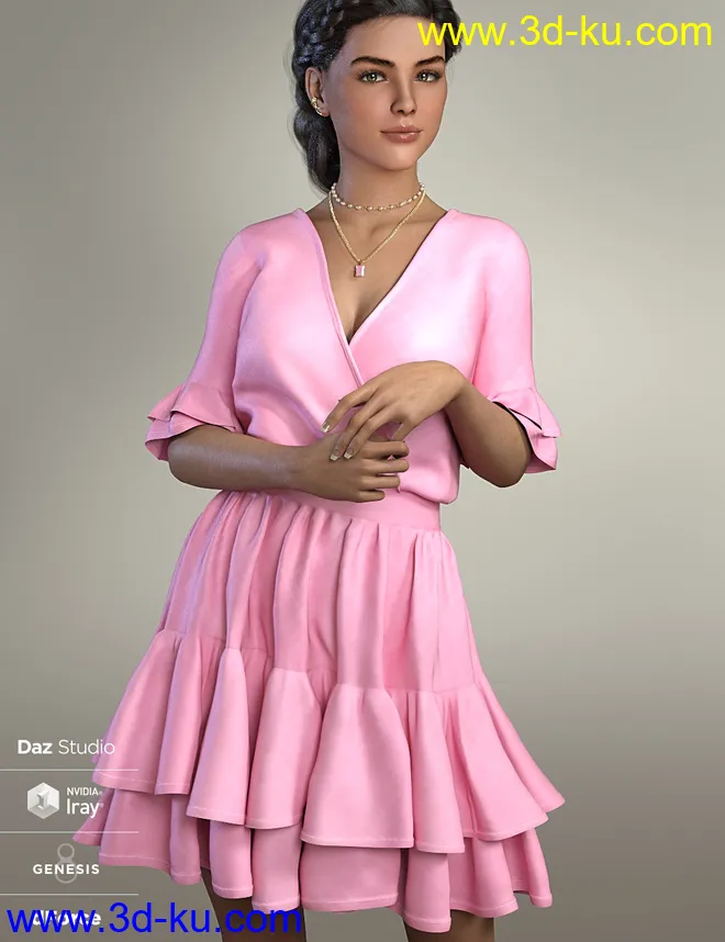 dForce Maia Outfit for Genesis 8 and 8.1 Females模型的图片5