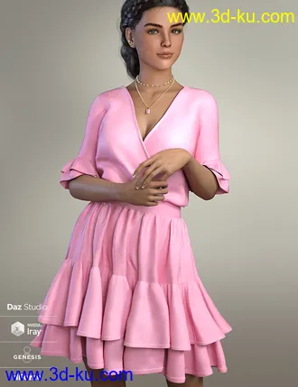 3D打印模型dForce Maia Outfit for Genesis 8 and 8.1 Females的图片