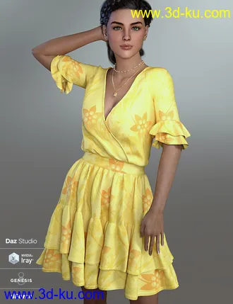 3D打印模型dForce Maia Outfit for Genesis 8 and 8.1 Females的图片
