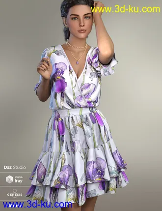 3D打印模型dForce Maia Outfit for Genesis 8 and 8.1 Females的图片