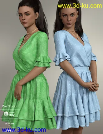 3D打印模型dForce Maia Outfit for Genesis 8 and 8.1 Females的图片